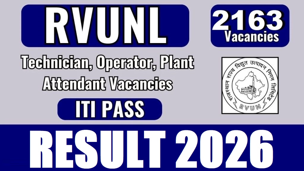 RRVUNL Technician Various Post Result 2026